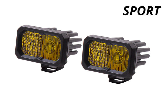 Stage Series 2 In LED Pod Sport - Yellow Flood Standard ABL (Pair)