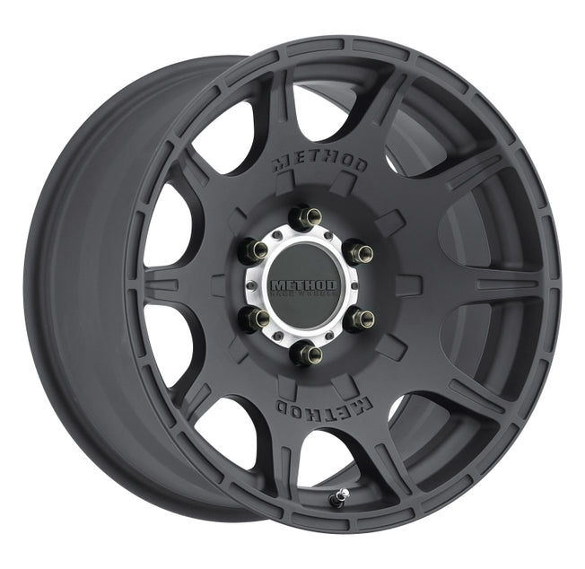 308 Roost 17x8.5 0mm Offset 6x5.5 106.25mm CB Matte Black Wheel