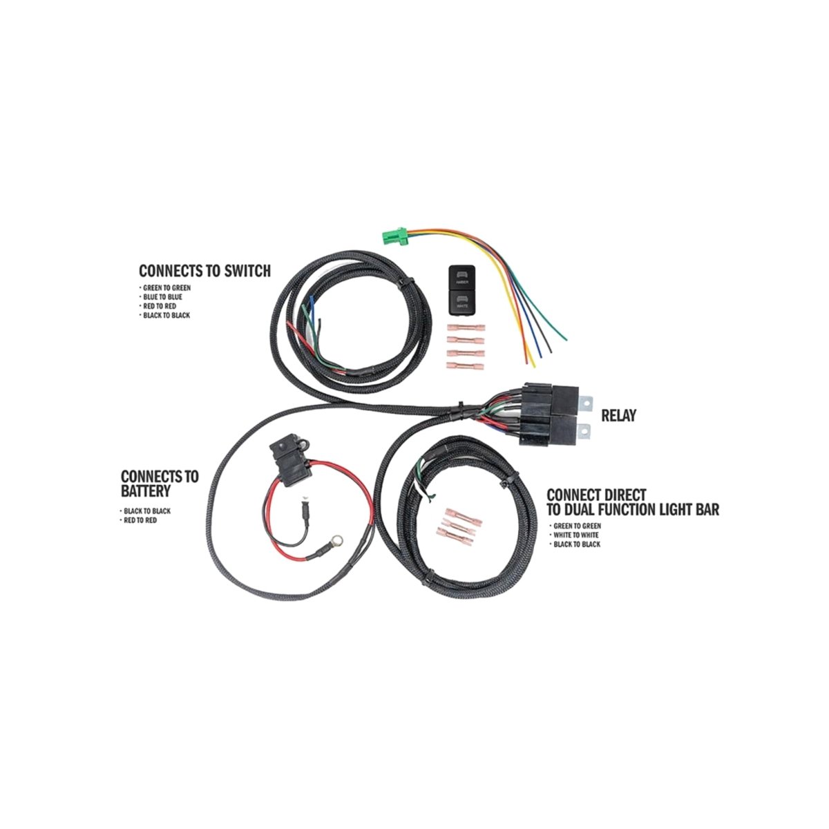 Wiring Harness for Dual Function Light Bar