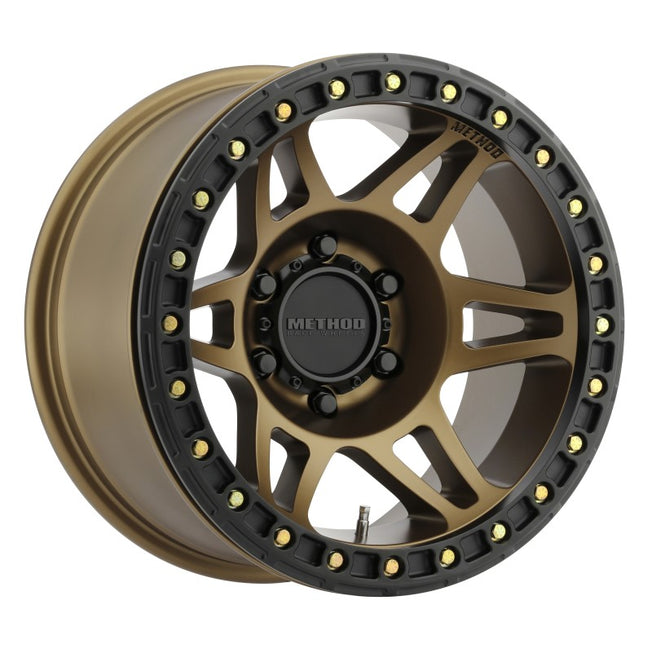 106 Beadlock 17x9 -44mm Offset 6x5.5 108mm CB Method Bronze w/BH-H24125 Wheel