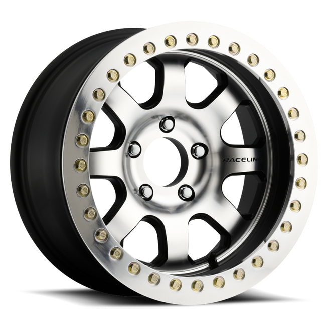 RT260 Avenger 17x8.5in/6x139.7 BP/-32mm Offset/107.95mm Bore - Black & MACH. Beadlock Wheel