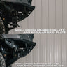Side view showing approach angles for the Rock Runner bumper with a standard skid plate versus with the Rock Runner Skid Plate with Crossmember Delete. 