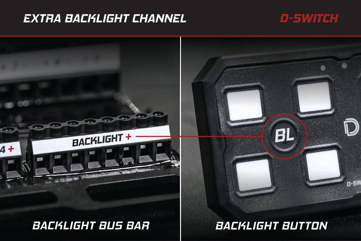 Dedicated Backlight Bus Bar on the D-Switch Automotive Switch Panel