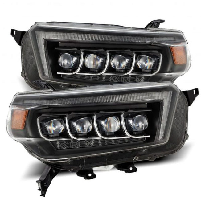 10-13 Toyota 4Runner NOVA LED Projector Headlights Plank Style Black w/Seq Signal/DRL