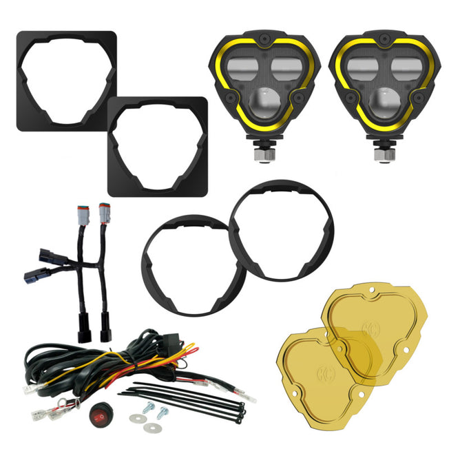 FLEX ERA 3 Dual Mode SAE Fog Lights - 2-Light Master Kit for Toyota Aftermarket Bumper