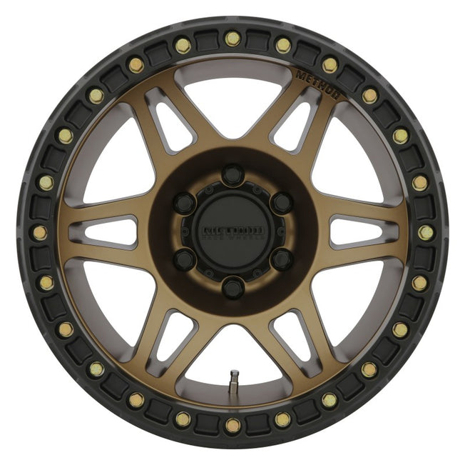 106 Beadlock 17x9 -44mm Offset 6x5.5 108mm CB Method Bronze w/BH-H24125 Wheel