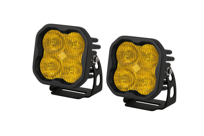 SS3 LED Pod Sport - Yellow SAE Fog Standard (Pair)