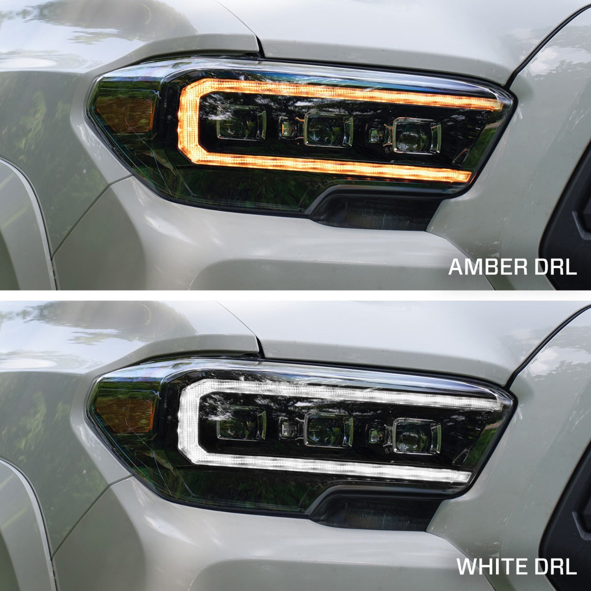 2016-2023 Toyota Tacoma LED Projector Headlights with Selectable DRL (pair)