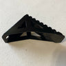 Close up image of the accessory side step for the C4 Summit hatch ladder showing its double-gusseted construction and serrated top step pad. 