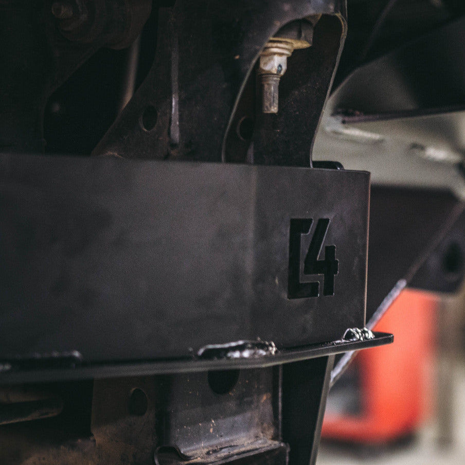 C4 logo lasered into the Tacoma frame support bracket.