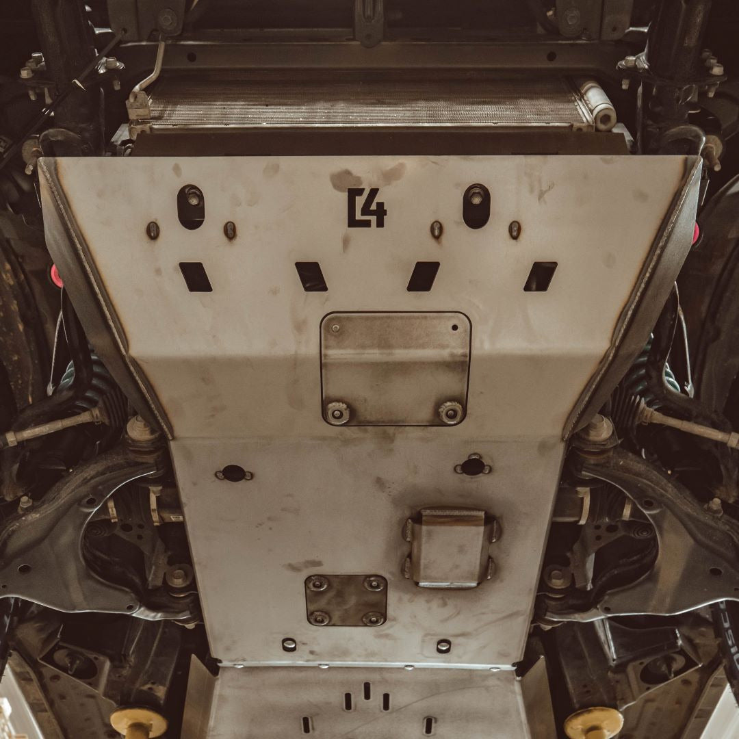 Cover photo for the C4 Front Skid Plate for the 5th Gen 4Runner with the background faded out. 
