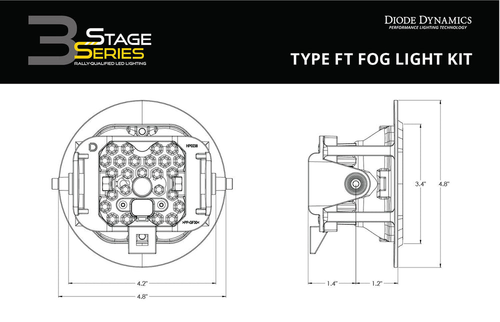 SS3 LED Fog Light Kit for 2005-2011 Toyota Tacoma