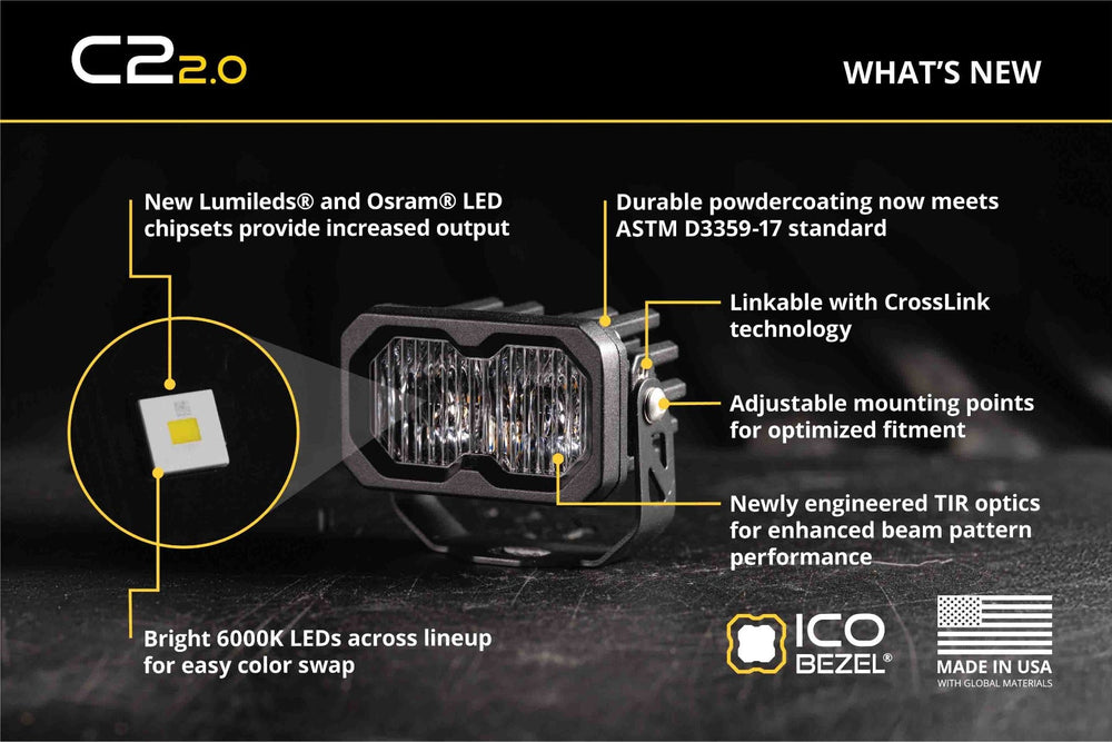 C2 2.0 White Sport LED Pod (pair)