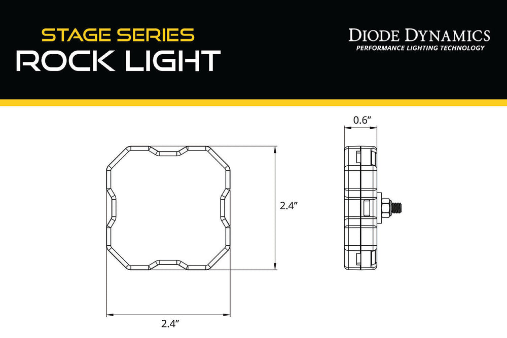 Stage Series LED Rock Light Kit for 2024-2026 Toyota Tacoma
