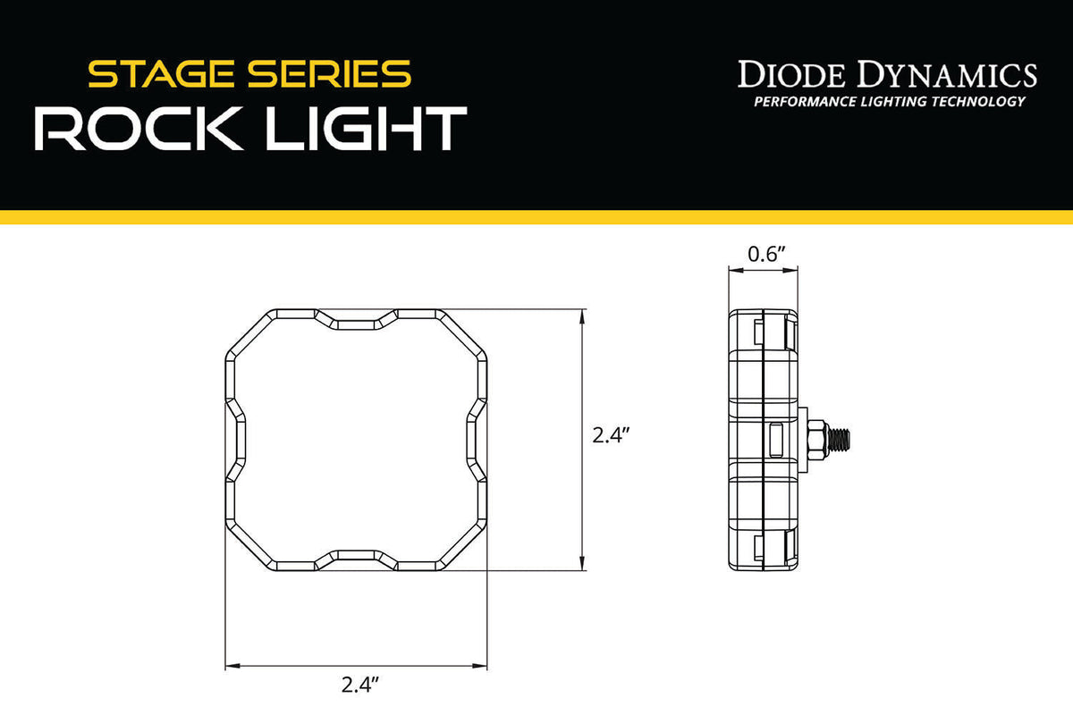 Stage Series LED Rock Light Kit for 2024-2026 Toyota Tacoma