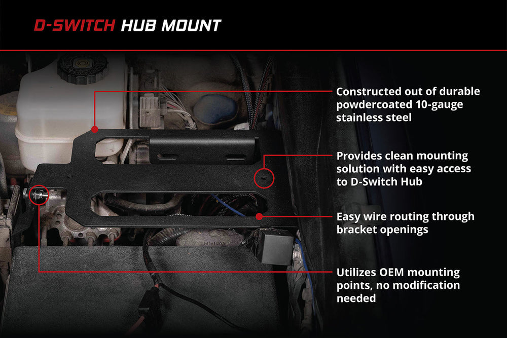 D-Switch Hub Mounting Kit for 2016-2023 Toyota Tacoma