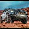 Photo taken from ground level showing the clearance of the 2014+ Toyota Tundra Hybrid bumper from C4 Fabrication. 
